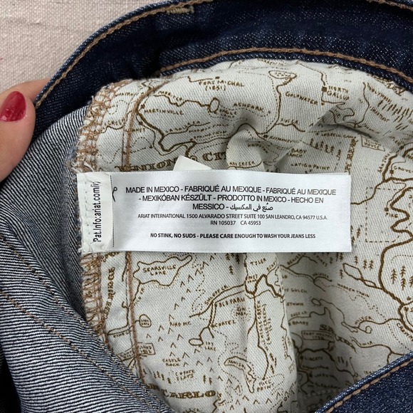 Ariat M5 Dennis Straight Leg Jeans Mens 36x32 Comet Dark Wash Denim - Picture 7 of 11